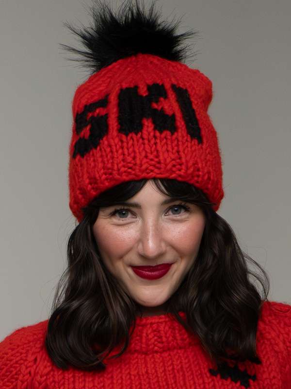 Gogo SKI Toque With Removable POM Alpenglow