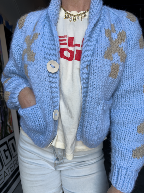 Gogo The Heritage Cardi Blue Bird/Taupe