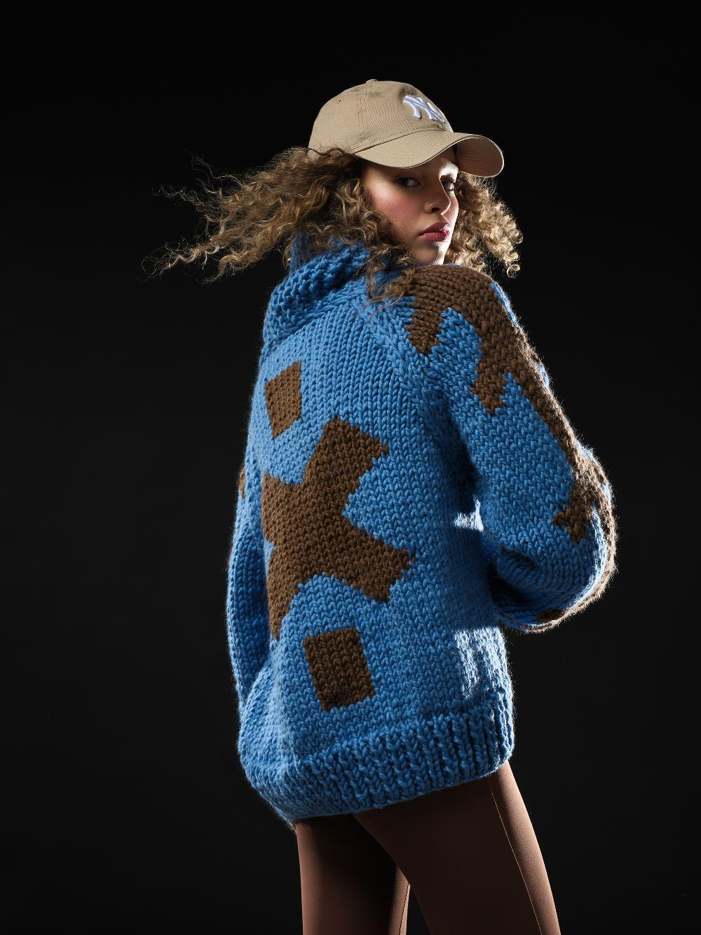 gogo The Heritage Cardi Blue Bird/Taupe