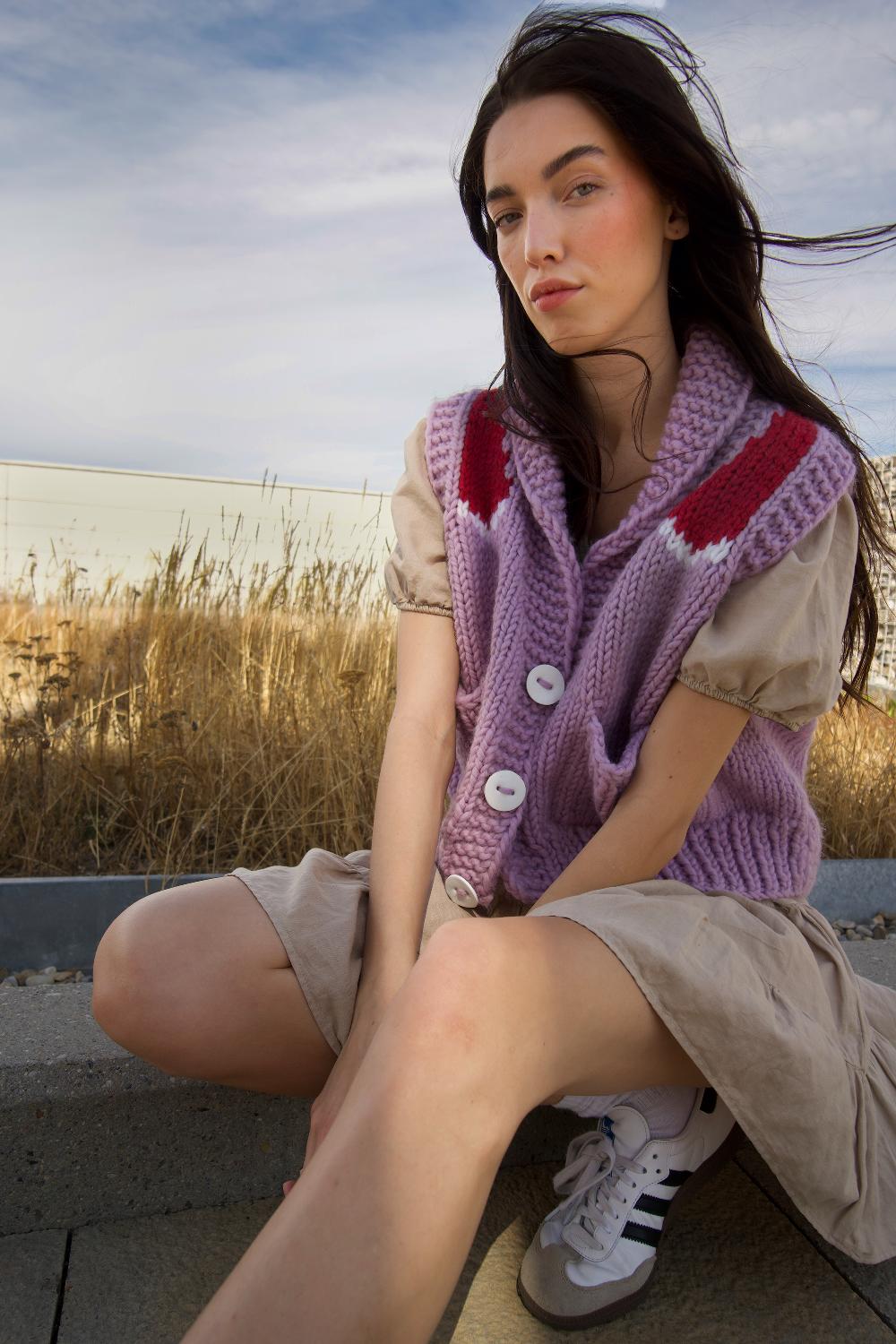 gogo Yoke Vest Lilac/Cranberry