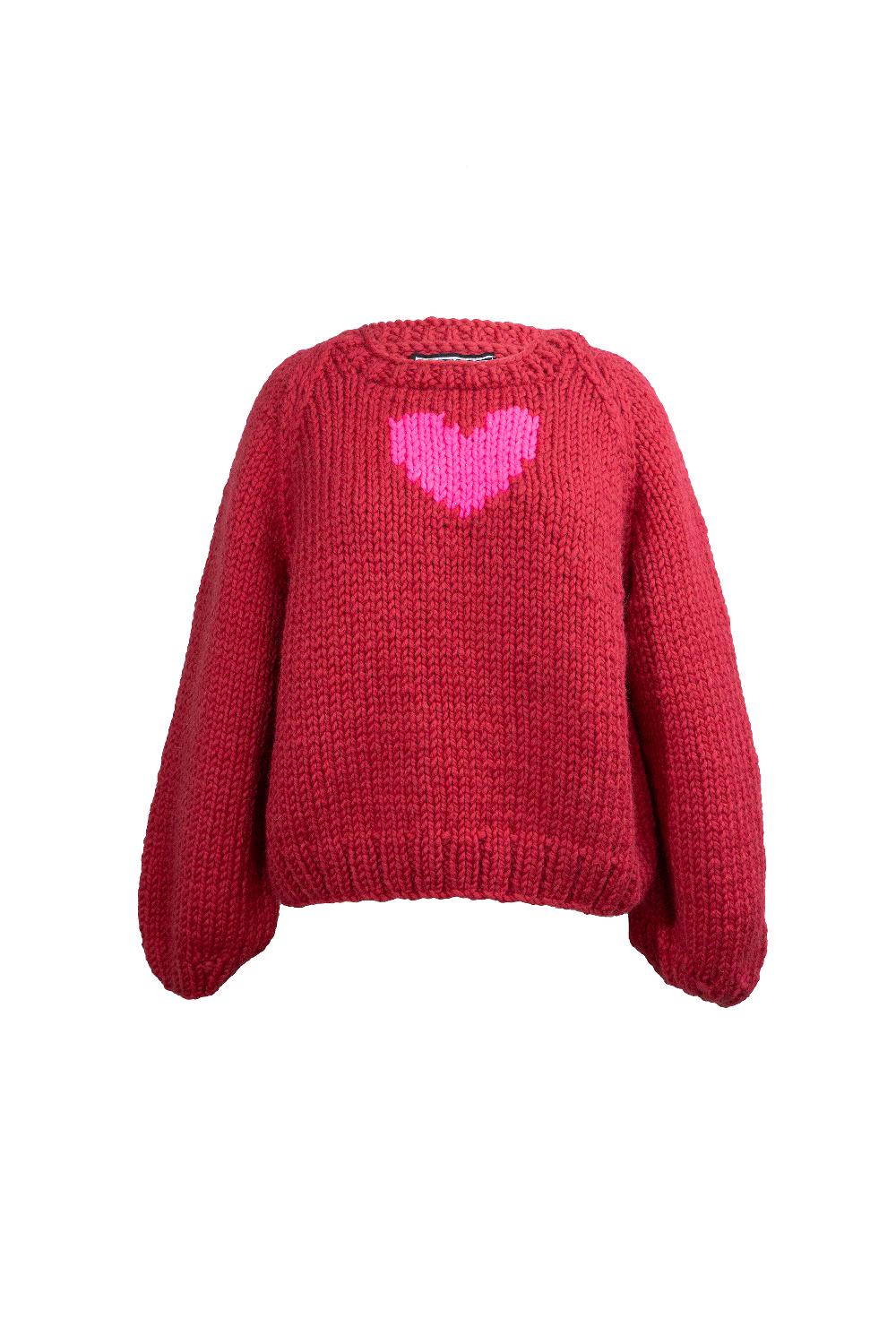 gogo Heart Pullover - Cranberry/Hot Pink Cranberry/Hot Pink