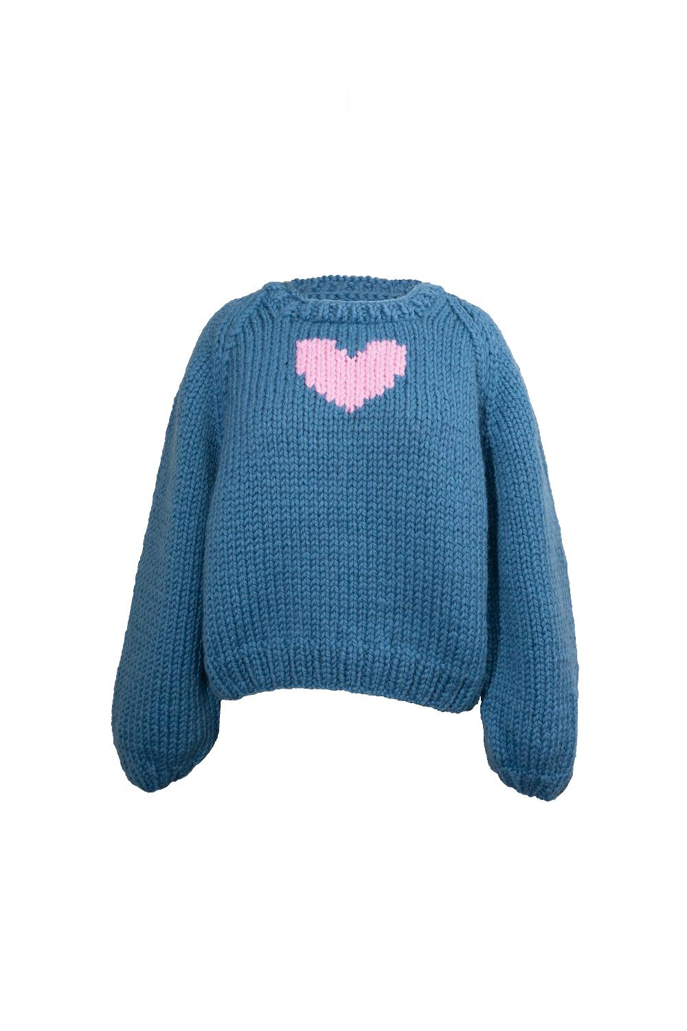 gogo Heart Pullover Fall/Winter 24 Midnight/Bubble Gum