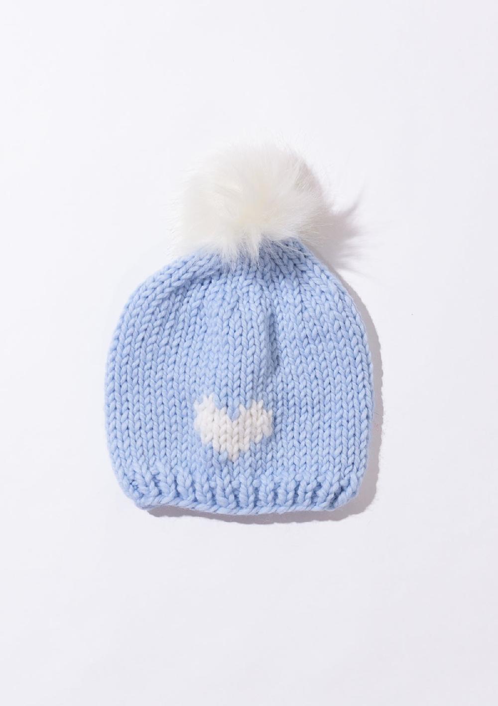 gogo HEART Toque with removable POM - GOGO FAST Blue Bird