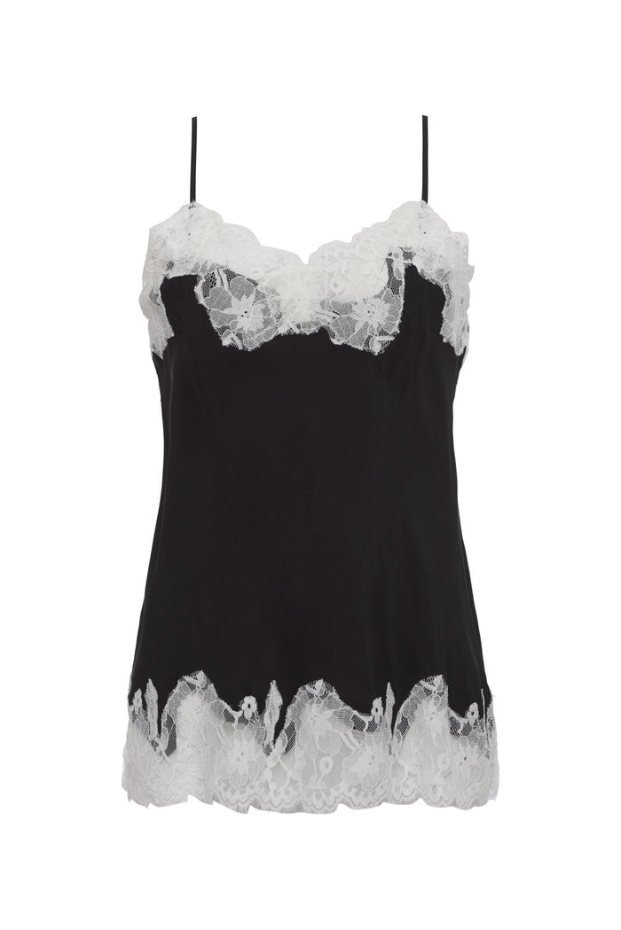 gold hawk Contrast Marilyn Lace Silk Cami Classics Black Dove