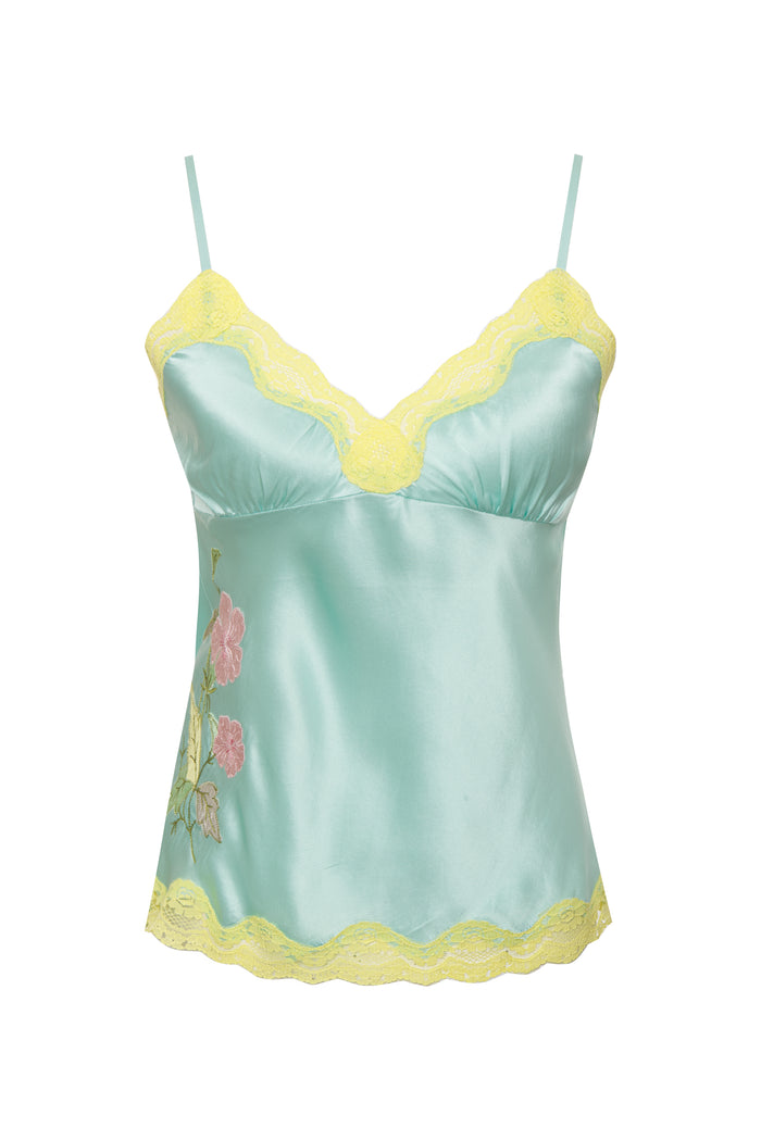 Gold Hawk Applique Triangle Cami - Tiffany