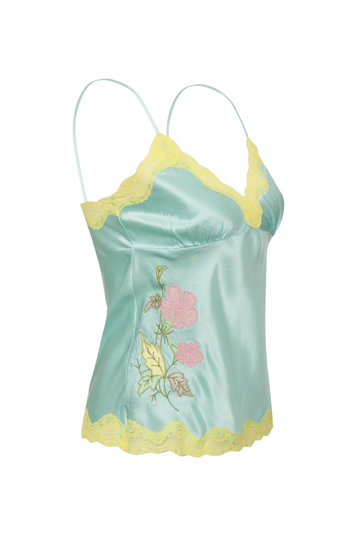 gold hawk Applique Triangle Cami - Tiffany