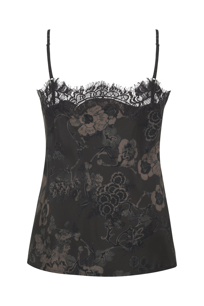 Gold Hawk Black Grey Botanical Claire Cami
