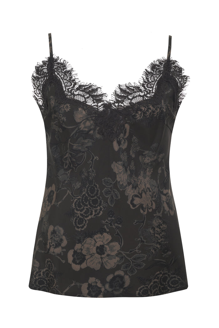 gold hawk Black Grey Botanical Claire Cami
