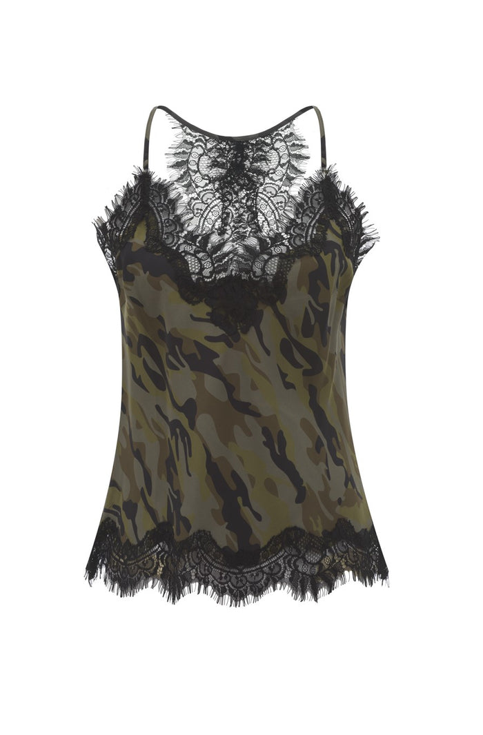 gold hawk Camo Cropped Coco Cami