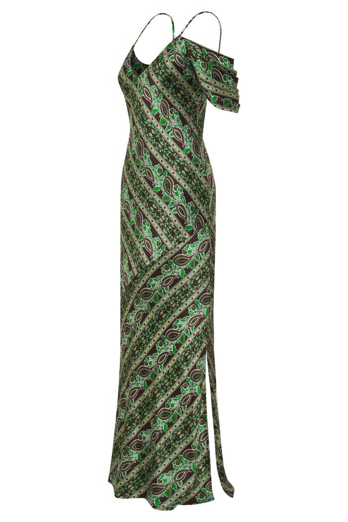 Gold Hawk Capri Noa Long Slip Dress Dark Chocolate