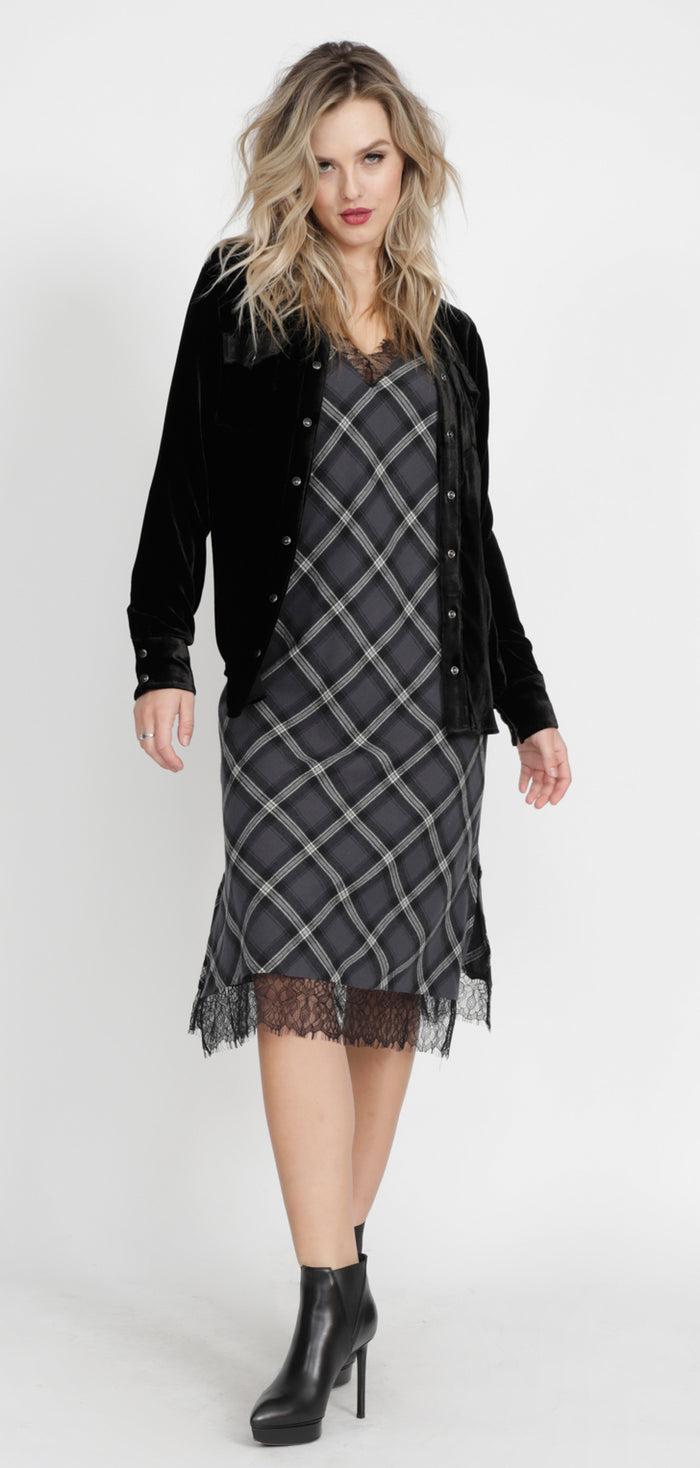 Gold Hawk Carrie Midlength Dress