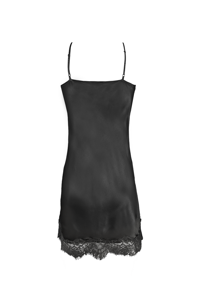 Gold Hawk Chantal Bias Short Dress Black