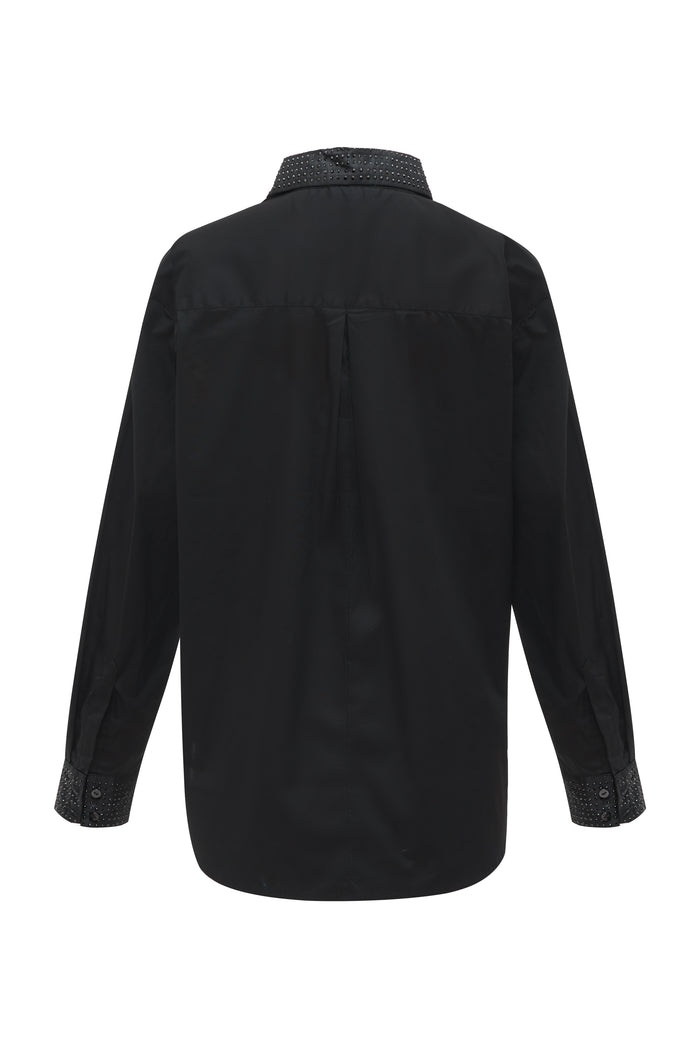 Gold Hawk Classic Studded Shirt Black