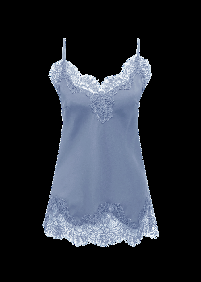 Gold Hawk Coco Lace Silk Cami Ash Blue