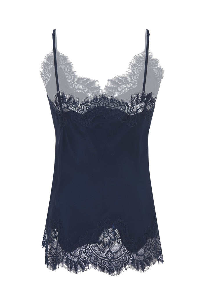 Gold Hawk Coco Lace Silk Cami Navy