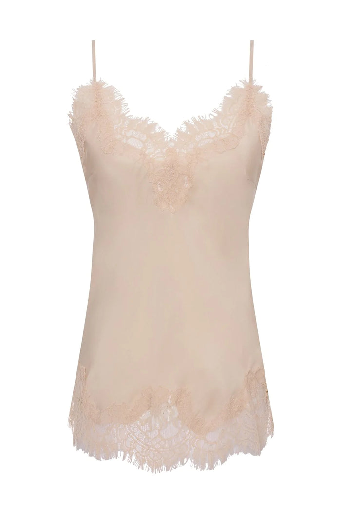 Gold Hawk Coco Lace Silk Cami Nude Smoke