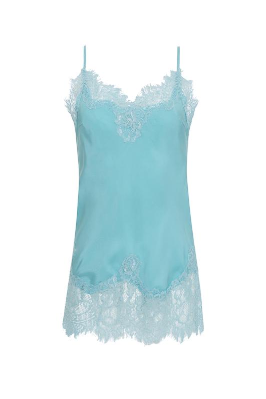 gold hawk Coco Lace Silk Cami Tiffany Turquoise