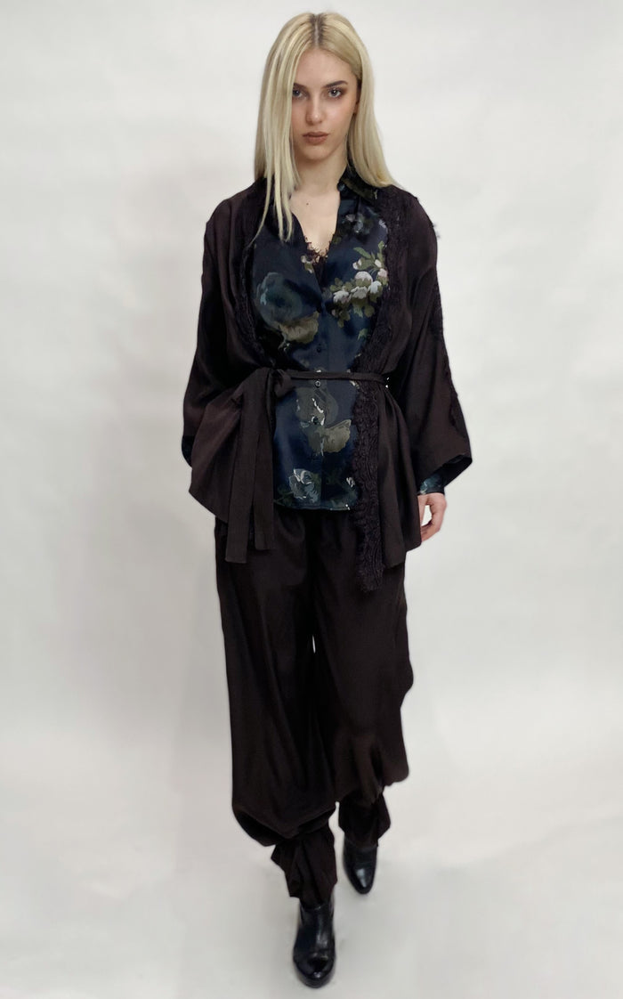 Gold Hawk Coco Silk Shrug Espresso