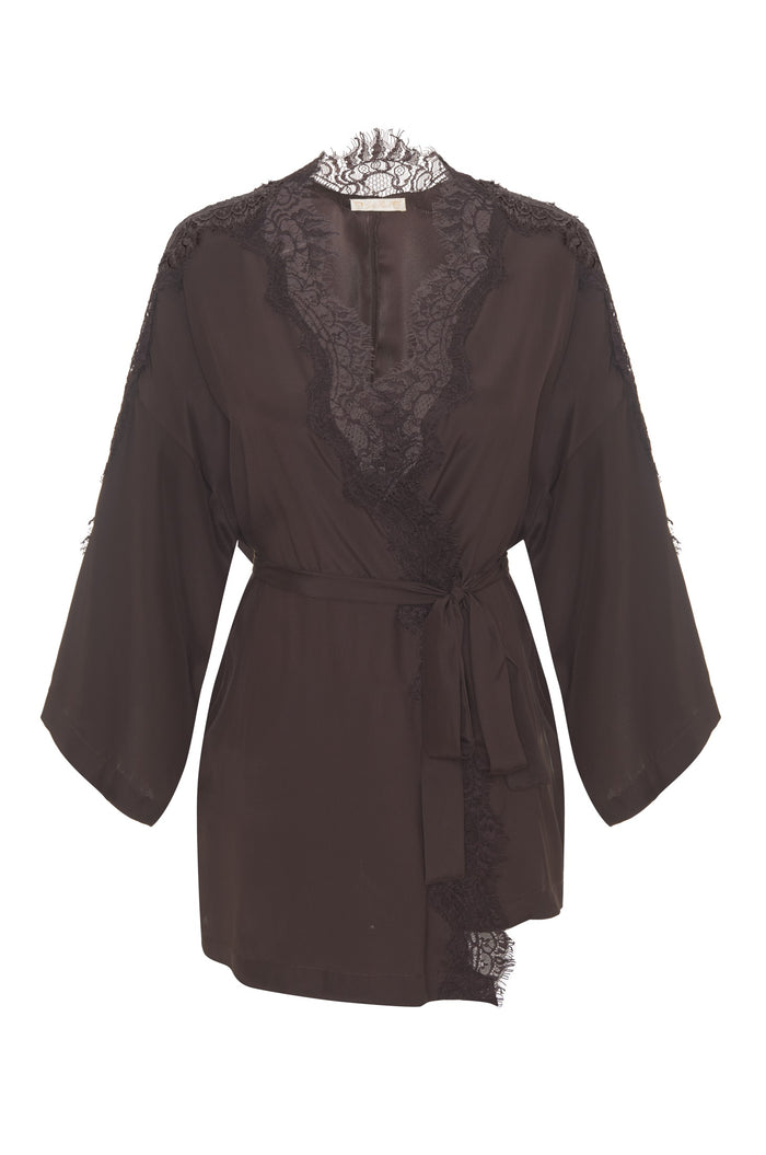 gold hawk Coco Silk Shrug Espresso