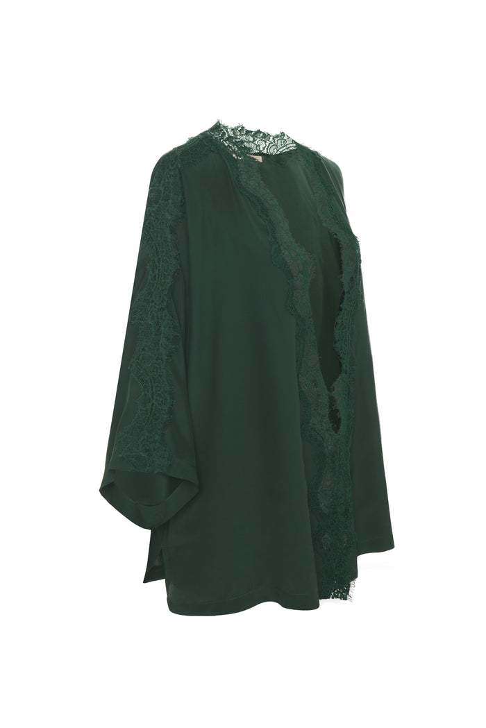 Gold Hawk Coco Silk Shrug Hunter