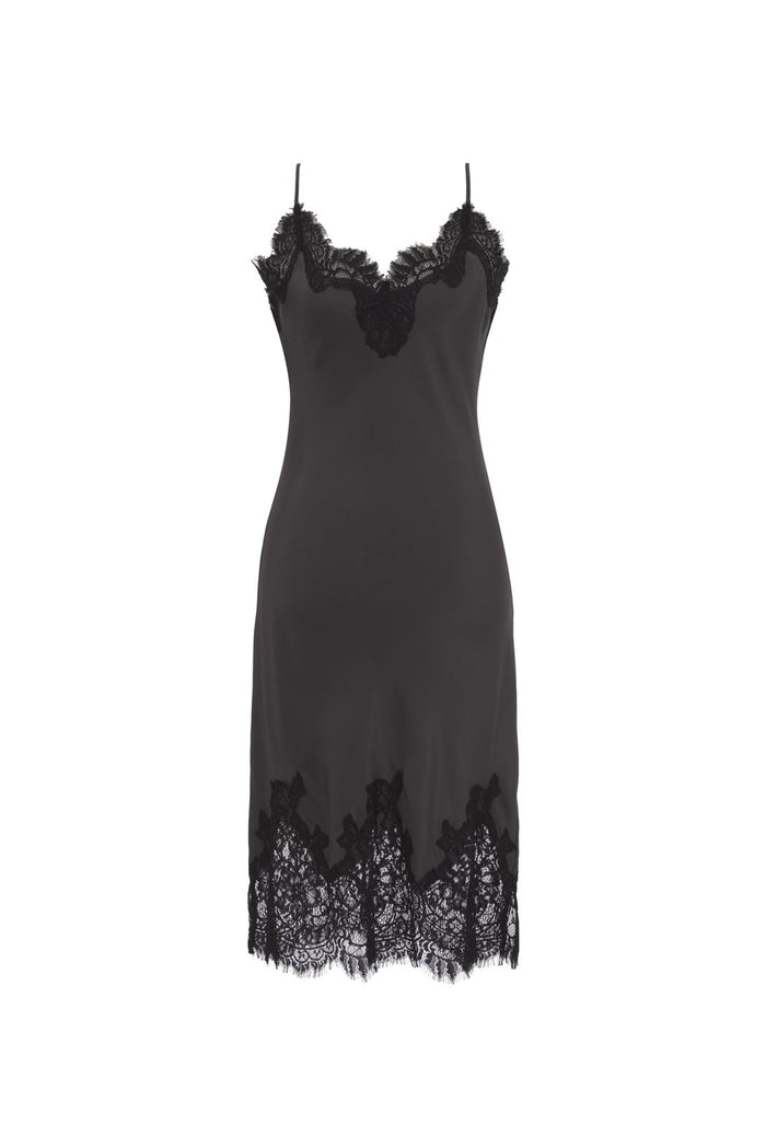 gold hawk Contrast Coco Bodice Lace Dress Pewter