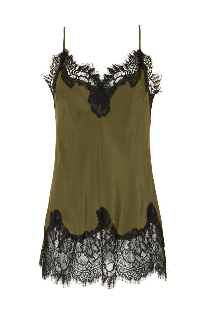 gold hawk Contrast Coco Lace Silk Cami