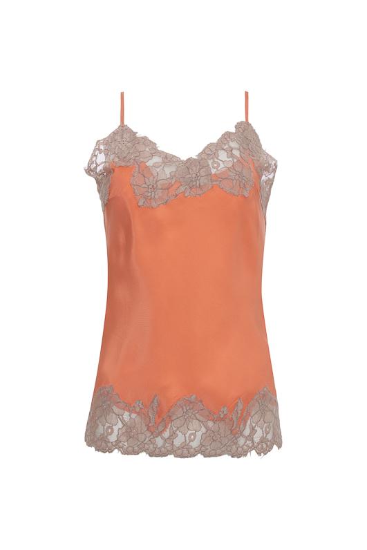 Gold Hawk Contrast Marilyn Lace Silk Cami