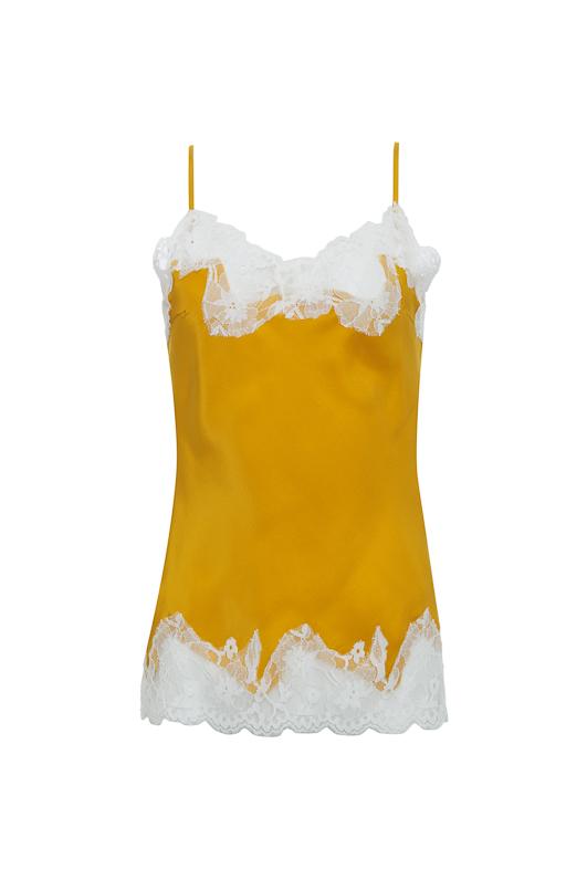 Gold Hawk Contrast Marilyn Lace Silk Cami