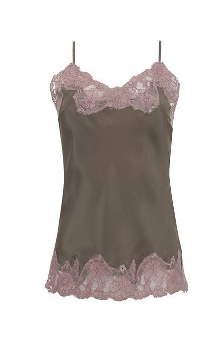 Gold Hawk Contrast Marilyn Lace Silk Cami