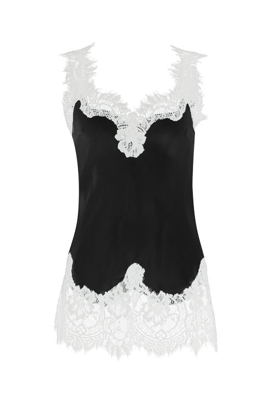 gold hawk Contrast Megan Camisole Black Dove