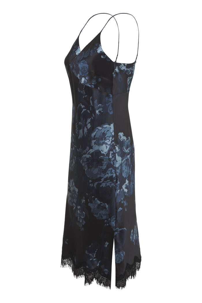 Gold Hawk Denim Bloom Chloe Printed Dress