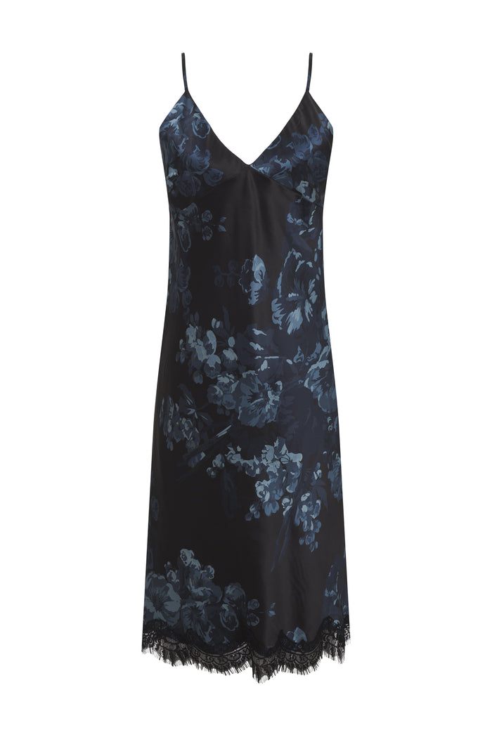 gold hawk Denim Bloom Chloe Printed Dress