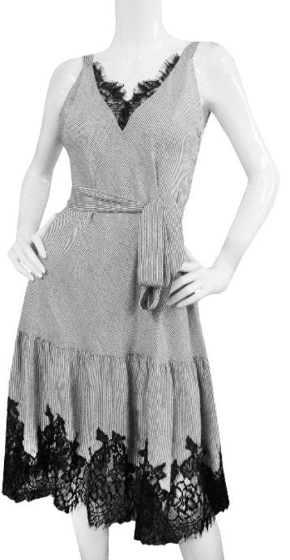 gold hawk Denim Stripe Dress