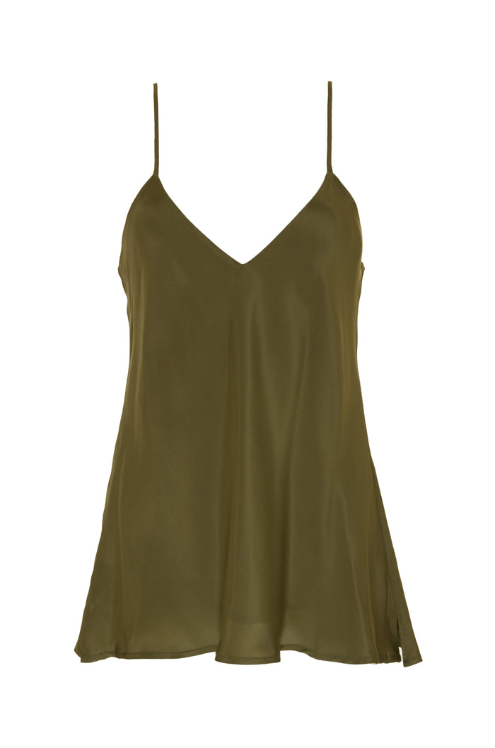 Gold Hawk Double Silk Solid Cami