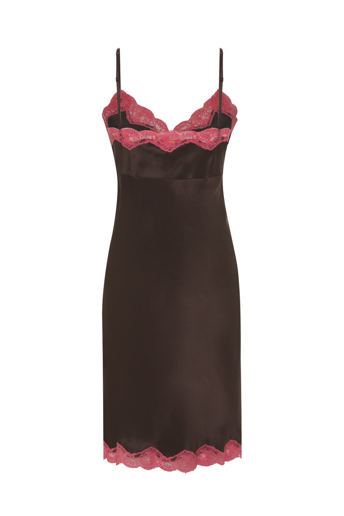 Gold Hawk Embroidery Slip Dress