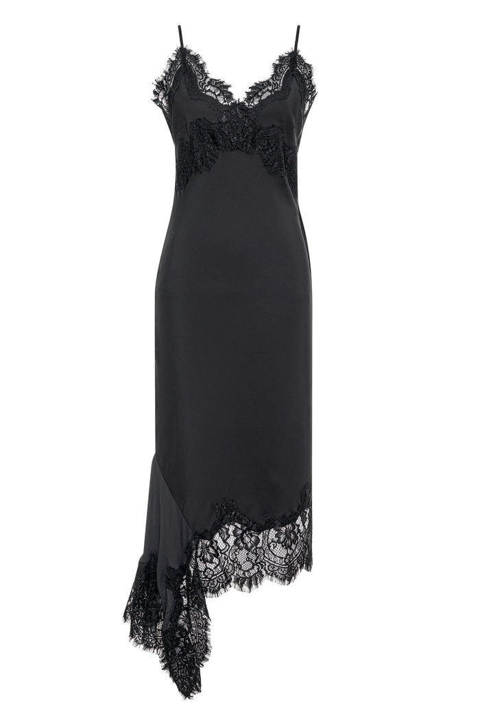 gold hawk Emma Sheer Bottom Slip Dress