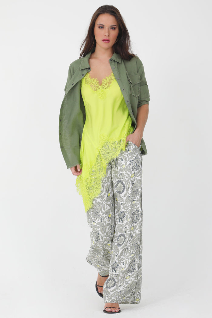 Gold Hawk Emma V-Neck Tunic Lime