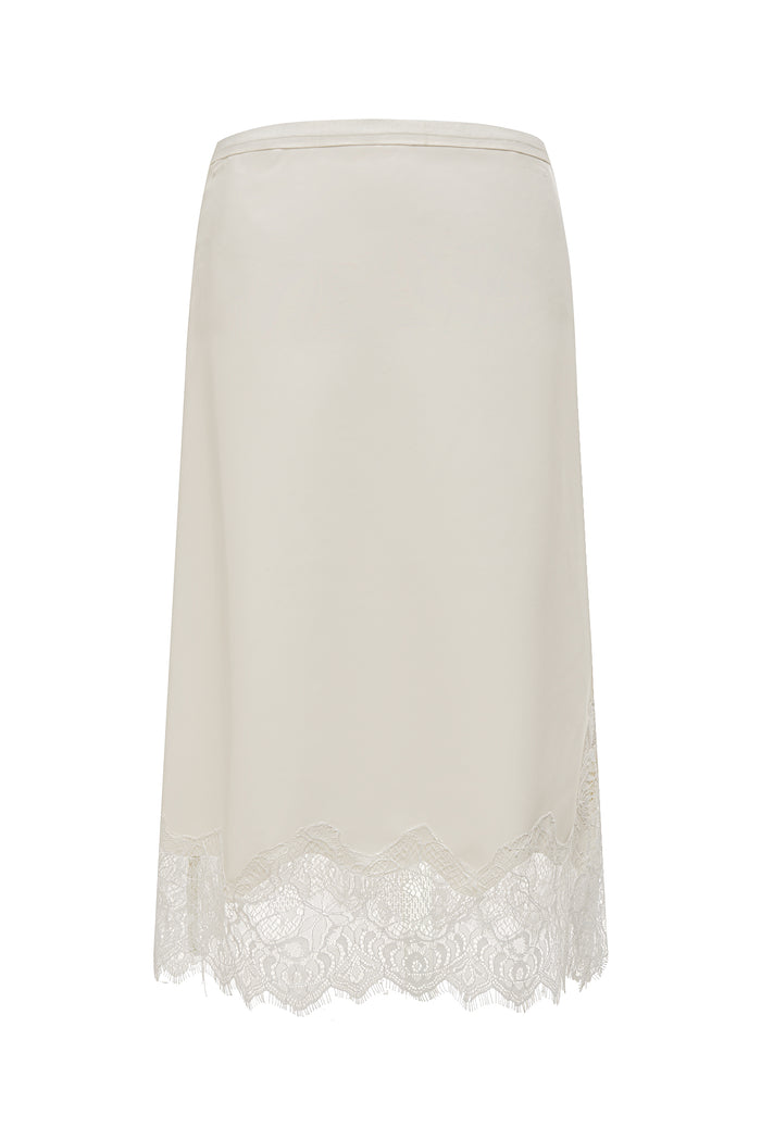 gold hawk Faux Leather Bias Skirt