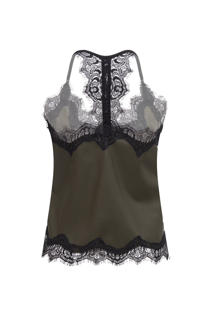 Gold Hawk Faux Leather Cropped Cami