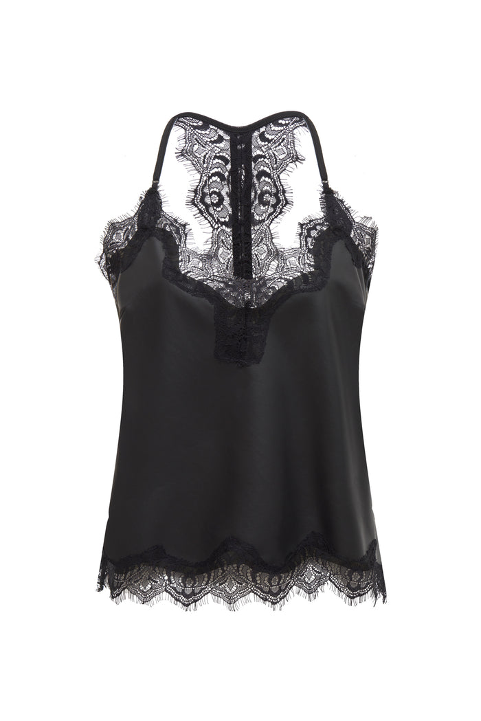 Gold Hawk Faux Leather Cropped Cami