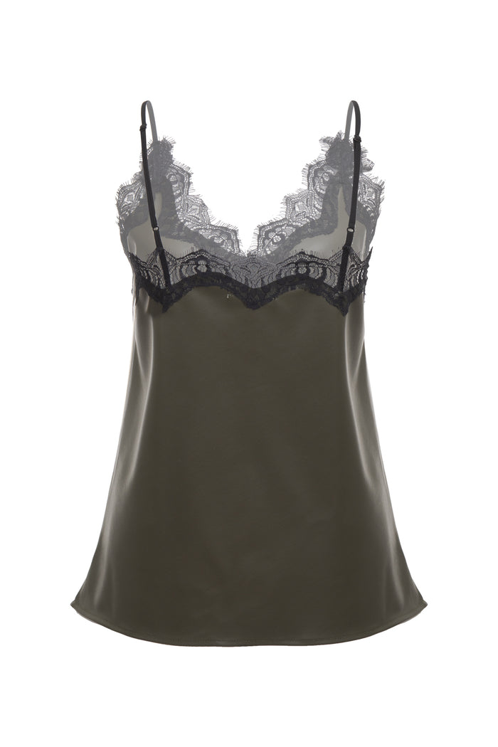 Gold Hawk Faux Leather Diana Cami