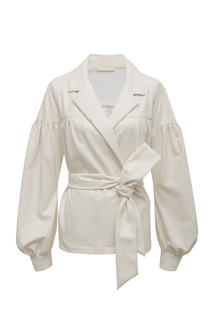 gold hawk Faux Leather Jacket