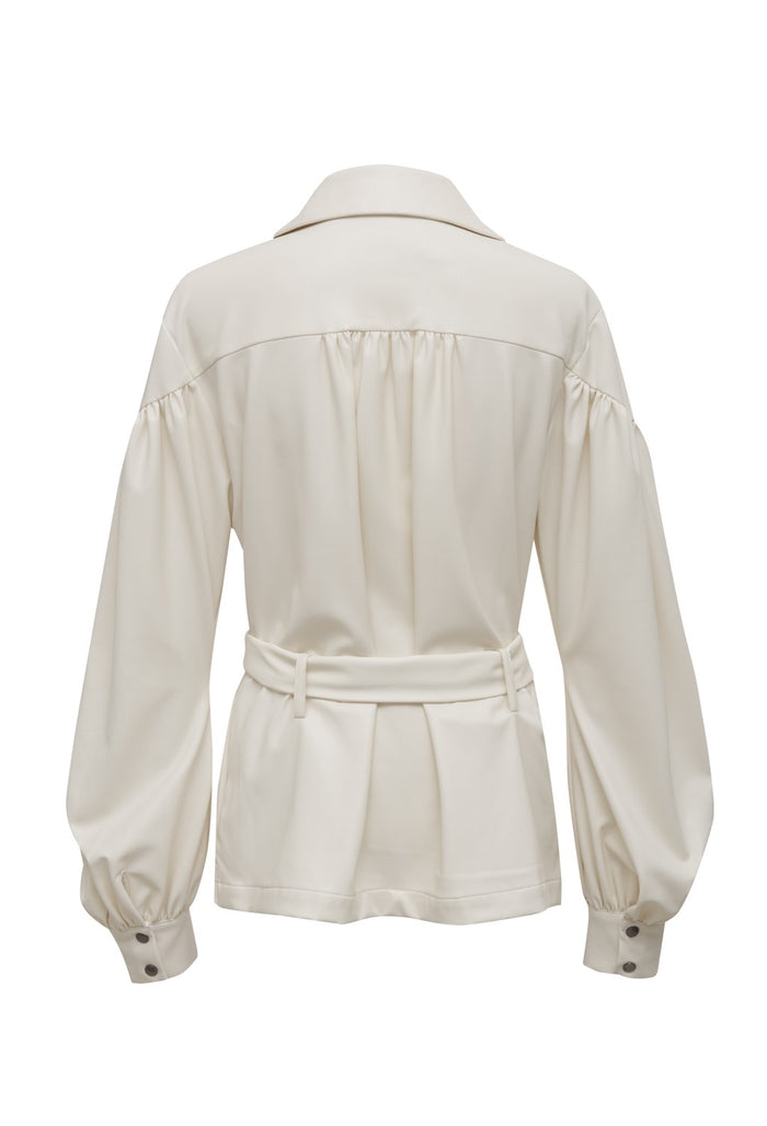 Gold Hawk Faux Leather Jacket