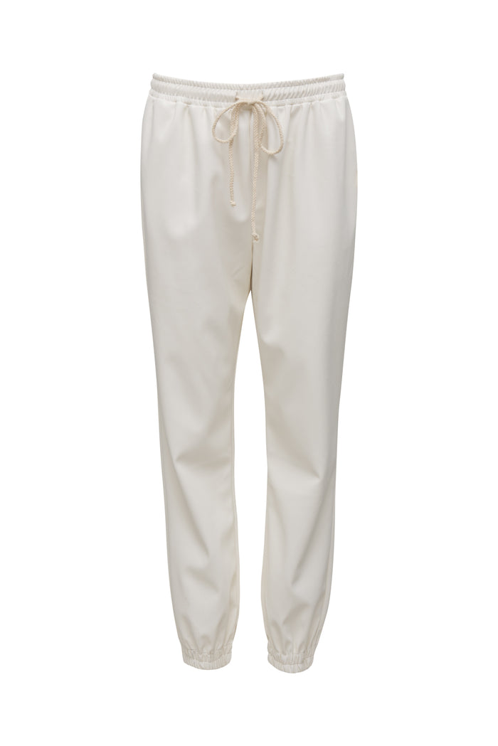 Gold Hawk Faux Leather Jog Pant