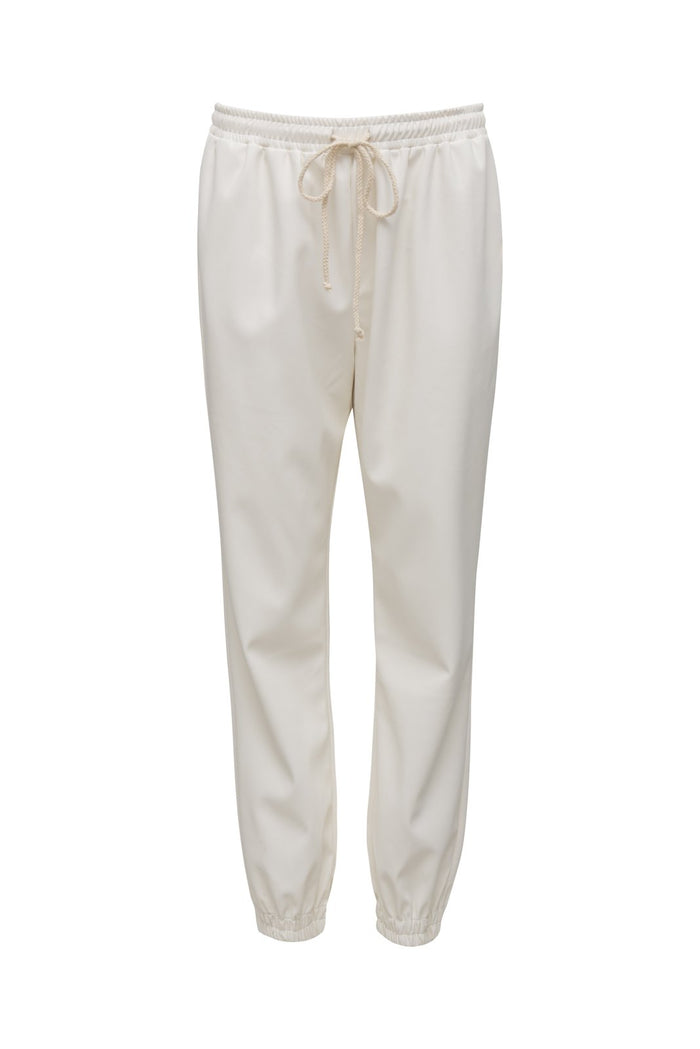 gold hawk Faux Leather Jog Pant
