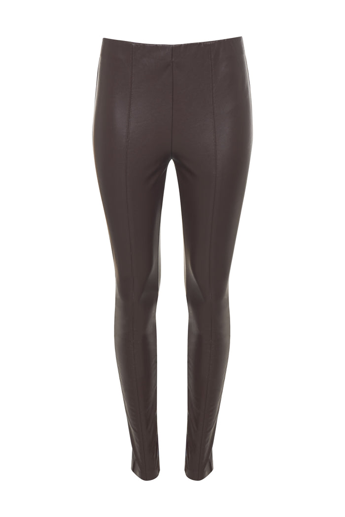 Gold Hawk Faux Leather Legging