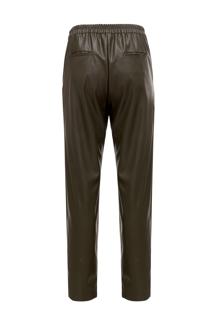 Gold Hawk Faux Leather Pant
