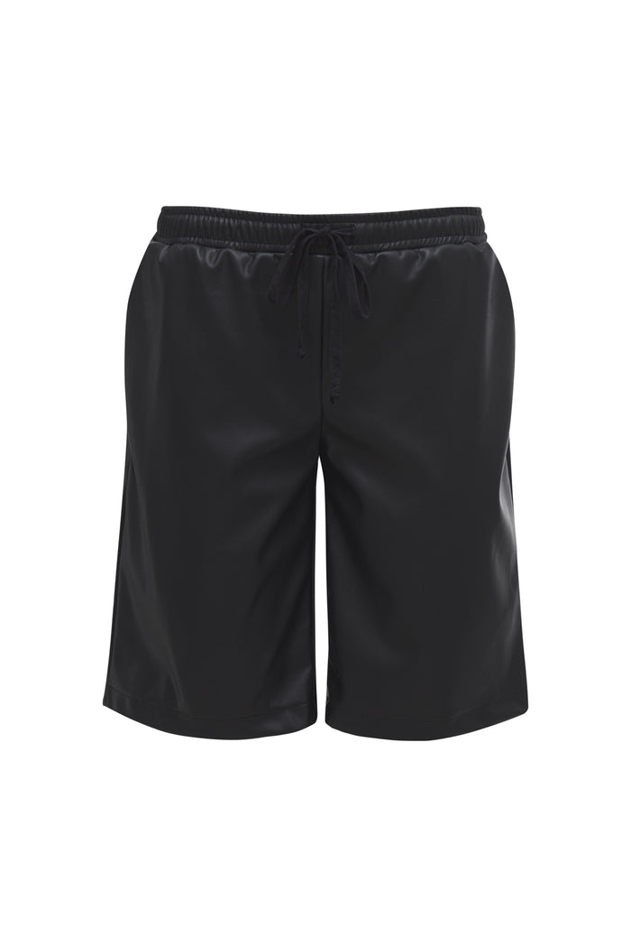 gold hawk Faux Leather Walking Short