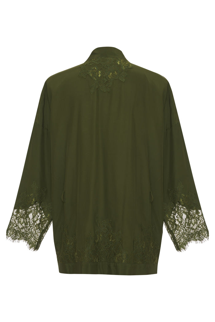 Gold Hawk Flora Robe Sage Green