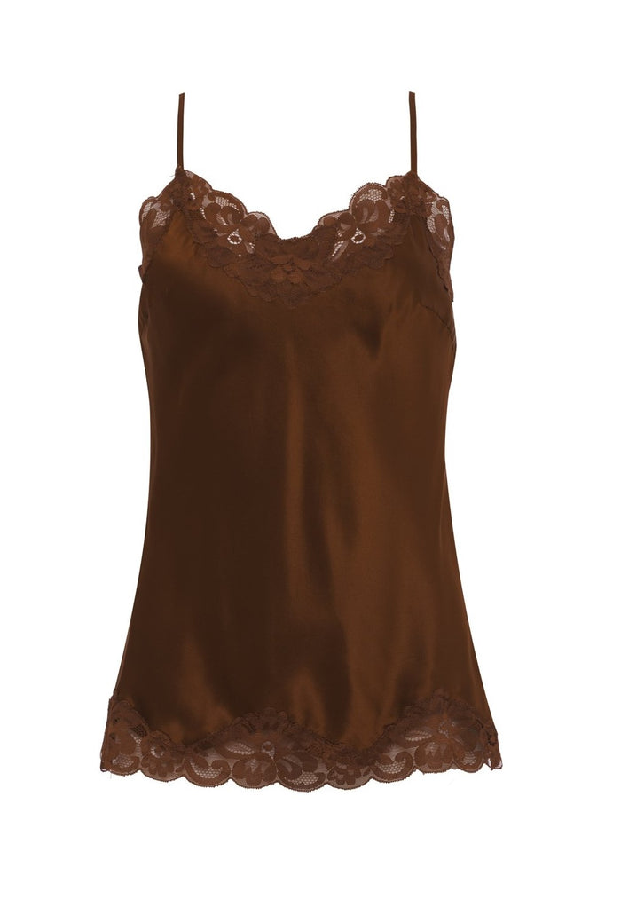 Gold Hawk Floral Lace Silk Cami